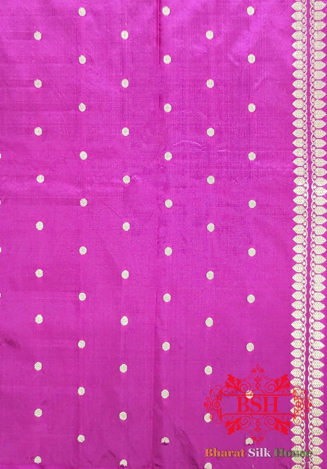 Pure Banarasi Handloom Katan Silk Meenakari Antique Zari Saree In Shades Of Cross Green/Rani - Bharat Silk House Pure Kataan Silk