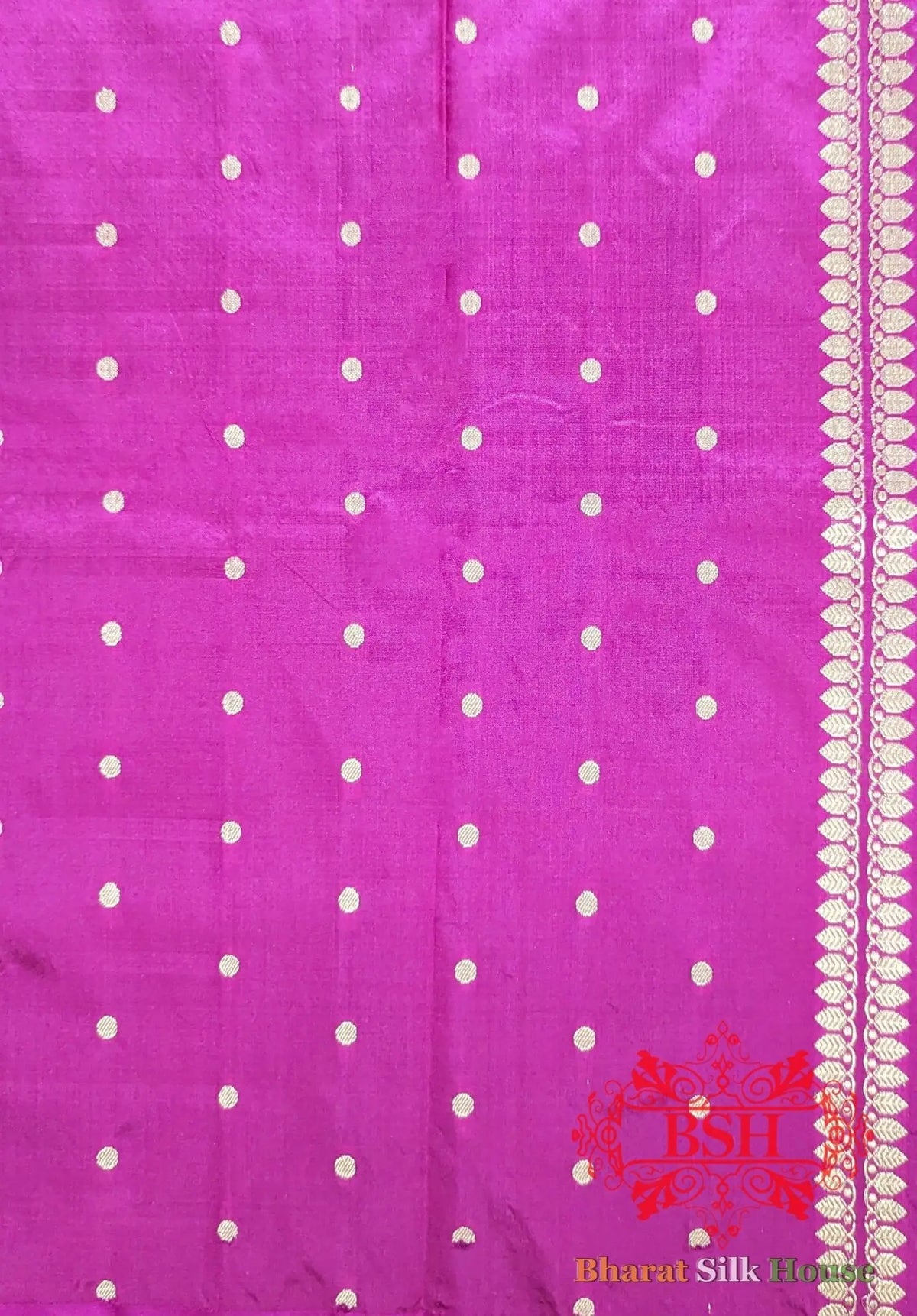Pure Banarasi Handloom Katan Silk Meenakari Antique Zari Saree In Shades Of Cross Green/Rani - Bharat Silk House Pure Kataan Silk