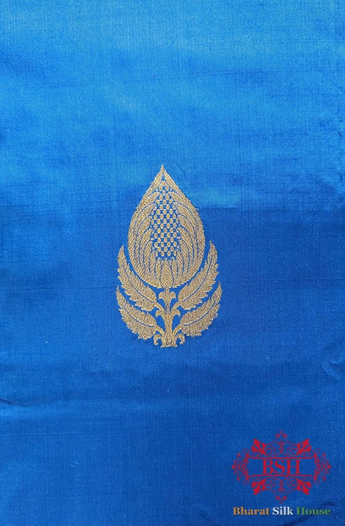 Pure Banarasi Handloom Katan Silk Meenakari Antique Zari Saree In Shades Of Firozi - Bharat Silk House Pure Kataan Silk
