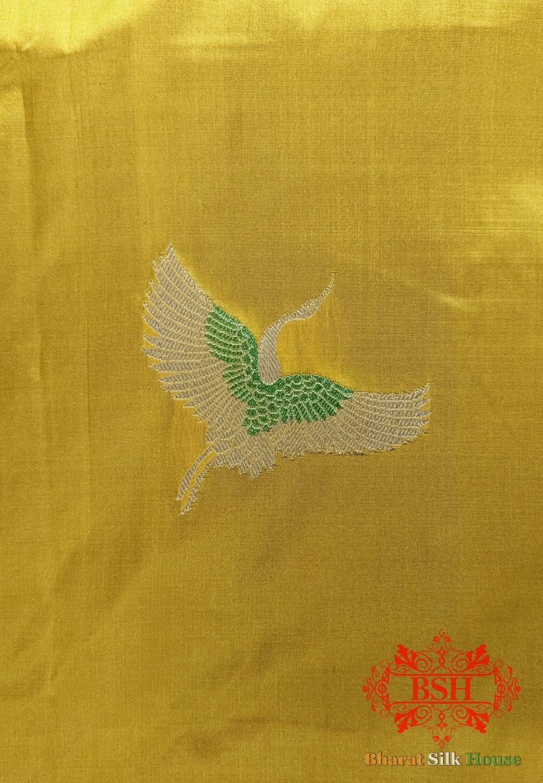 Pure Banarasi Handloom Katan Silk Meenakari Antique Zari Saree In Shades Of Gold Yellow - Bharat Silk House Pure Kataan Silk