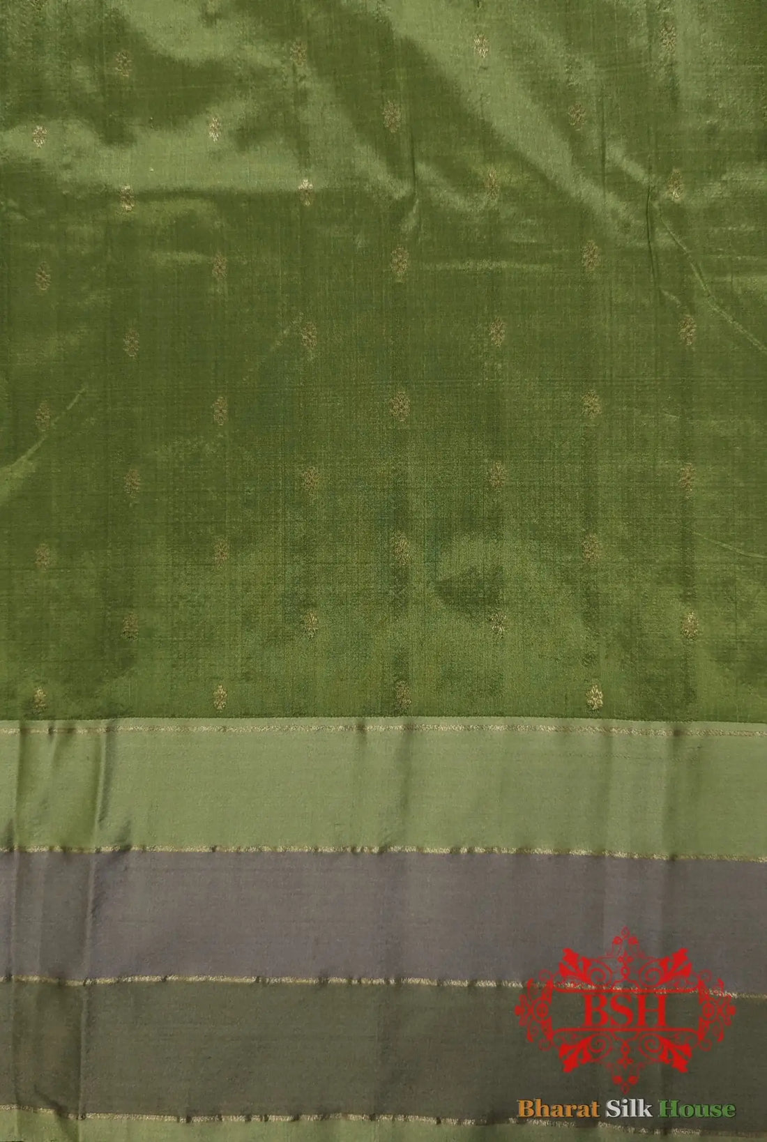 Pure Banarasi Handloom Katan Silk Meenakari Antique Zari Saree In Shades Of Grey - Bharat Silk House Pure Kataan Silk