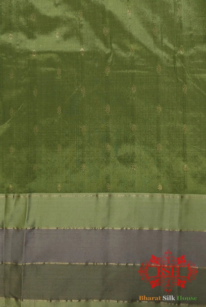 Pure Banarasi Handloom Katan Silk Meenakari Antique Zari Saree In Shades Of Grey - Bharat Silk House Pure Kataan Silk