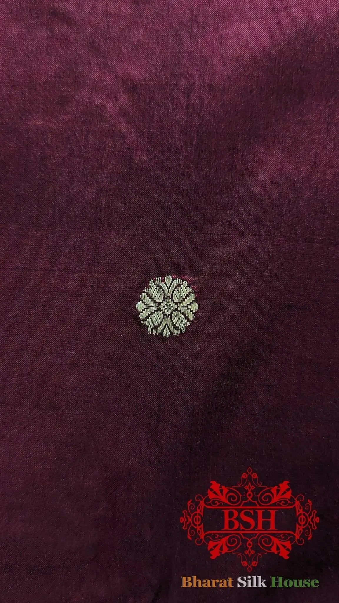 Pure Banarasi Handloom Katan Silk Meenakari Antique Zari Saree In Shades Of Maroon - Bharat Silk House Pure Kataan Silk