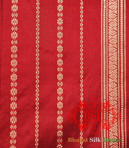 Pure Banarasi Handloom Katan Silk Meenakari Antique Zari Saree In Shades Of Mint Green - Bharat Silk House Pure Kataan Silk