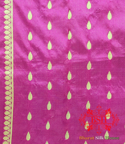 Pure Banarasi Handloom Katan Silk Meenakari Antique Zari Saree In Shades Of Off White - Bharat Silk House