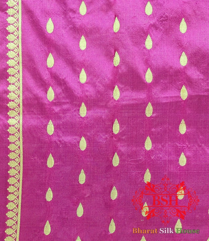 Pure Banarasi Handloom Katan Silk Meenakari Antique Zari Saree In Shades Of Off White - Bharat Silk House Pure Kataan Silk
