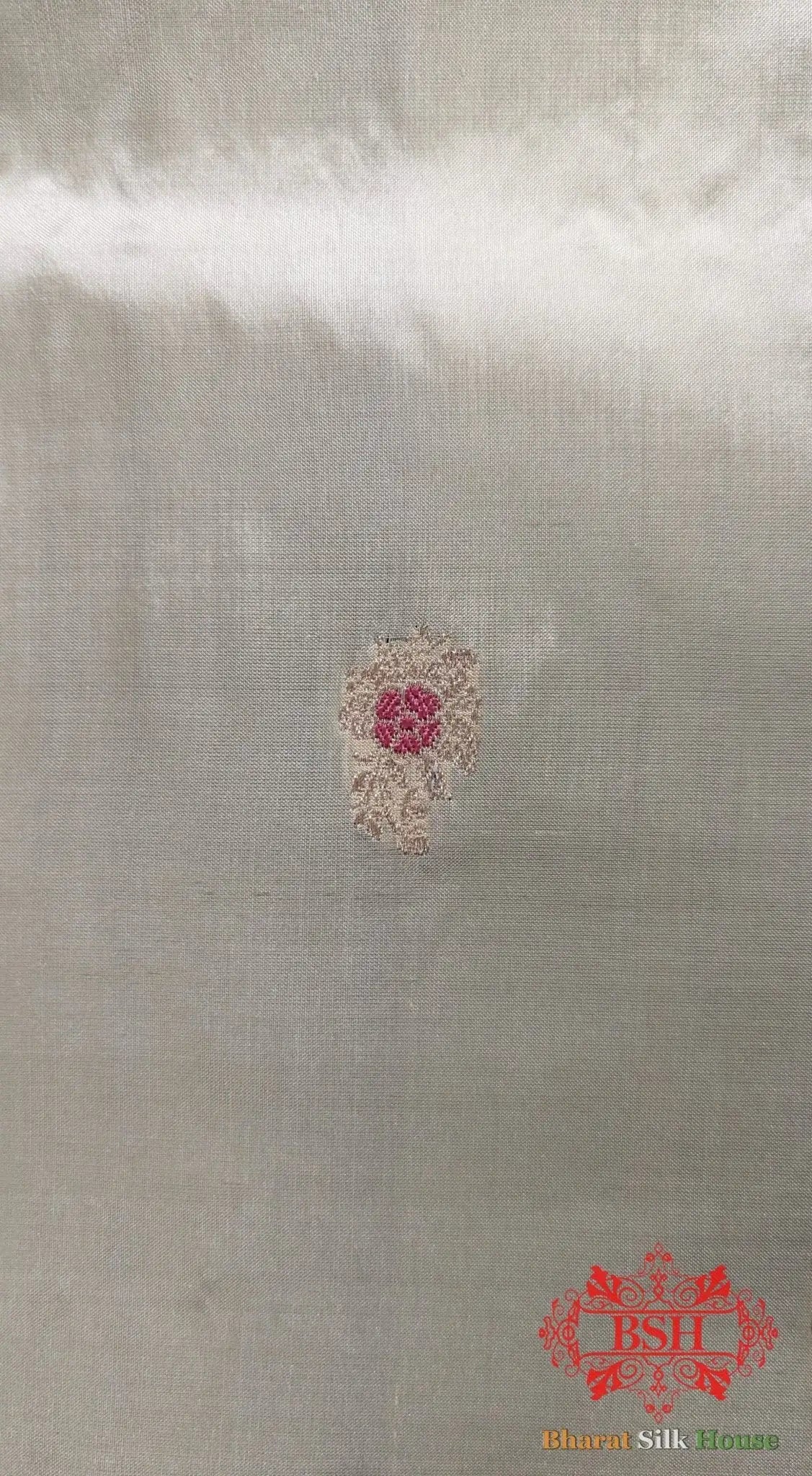 Pure Banarasi Handloom Katan Silk Meenakari Antique Zari Saree In Shades Of Off White - Bharat Silk House Pure Kataan Silk