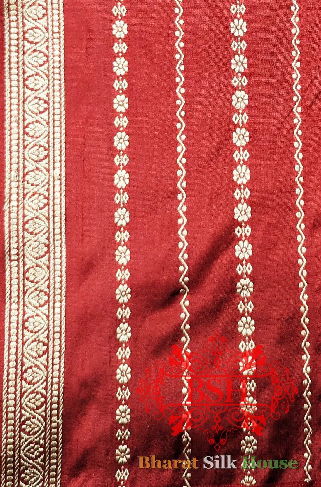 Pure Banarasi Handloom Katan Silk Meenakari Antique Zari Saree In Shades Of Parrot Green - Bharat Silk House Pure Kataan Silk