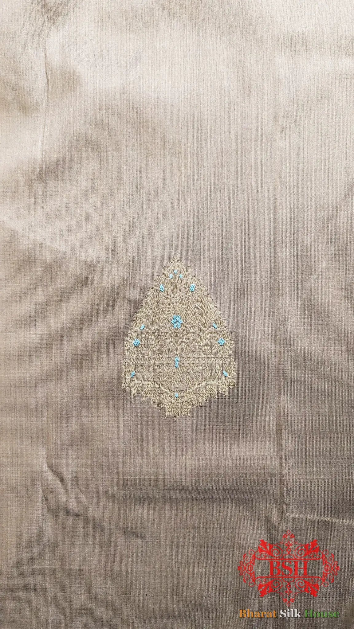 Pure Banarasi Handloom Katan Silk Meenakari Antique Zari Saree In Shades Of Peach - Bharat Silk House Pure Kataan Silk