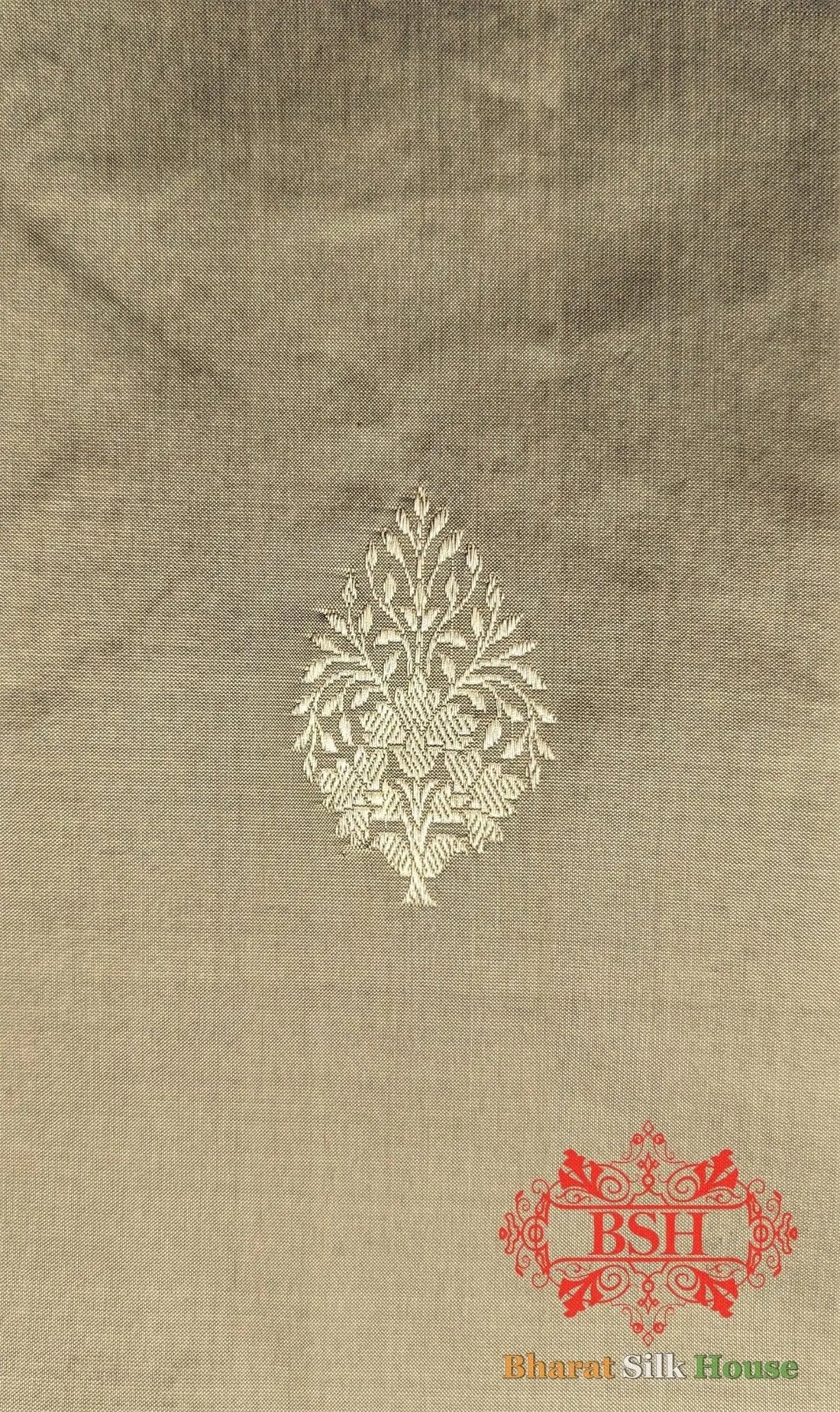 Pure Banarasi Handloom Katan Silk Meenakari Antique Zari Saree In Shades Of Tortilla Brown - Bharat Silk House Pure Kataan Silk