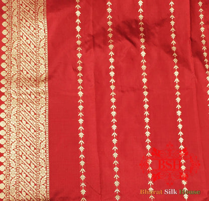 Pure Banarasi Handloom Katan Silk Meenakari Antique Zari Saree In Shades Of White - Bharat Silk House Pure Kataan Silk