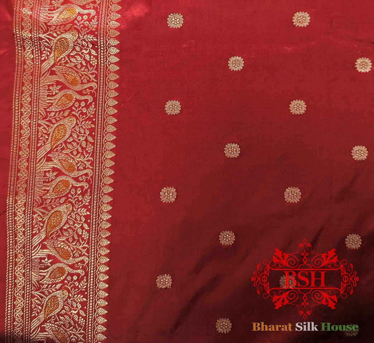 Pure Banarasi Handloom Katan Silk Meenakari Antique Zari Saree In Shades Of Yellow - Bharat Silk House Pure Kataan Silk