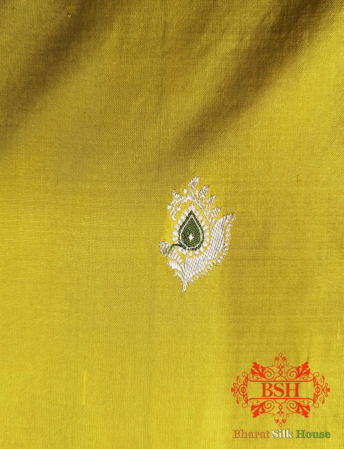 Pure Banarasi Handloom Katan Silk Meenakari Antique Zari Saree In Shades Of Yellow - Bharat Silk House Pure Kataan Silk