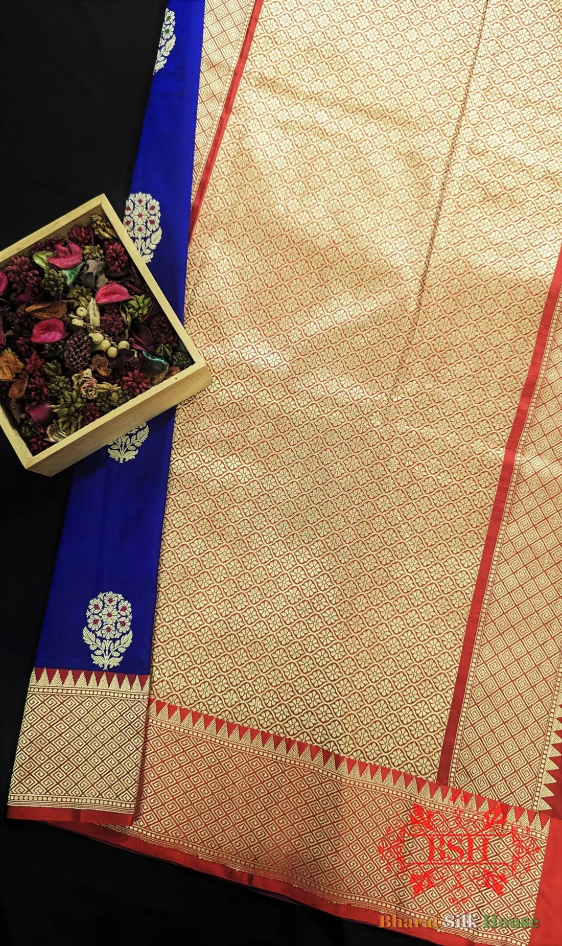 Pure Banarasi Handloom Silk Meenakari Antique Zari Saree In Shades Of Violet - Bharat Silk House Pure Kataan Silk