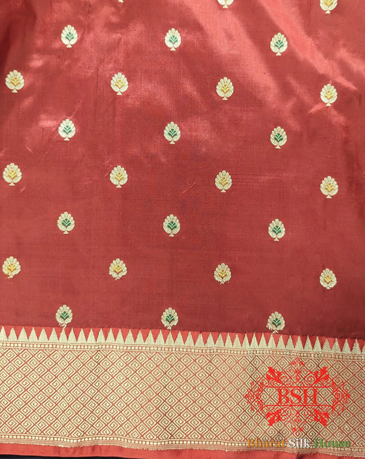 Pure Banarasi Handloom Silk Meenakari Antique Zari Saree In Shades Of Violet - Bharat Silk House Pure Kataan Silk