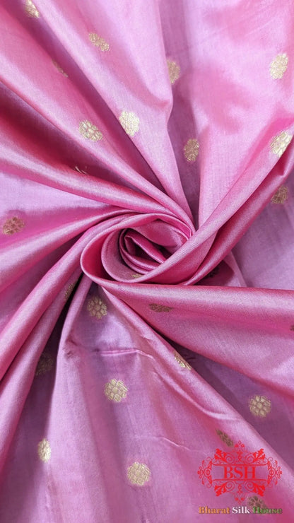 Pure Banarasi Pure Banarasi Handloom Katan Silk Antique Zari Saree In Shades of Peach - Bharat Silk House Pure Kataan Silk