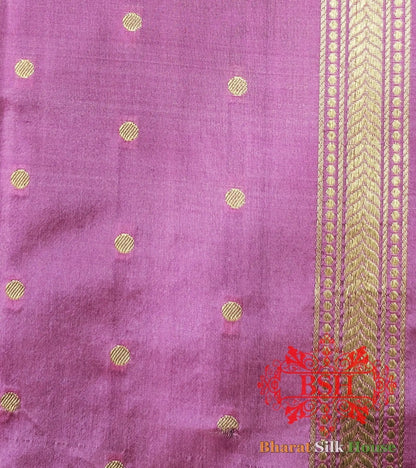 Pure Banarasi Pure Banarasi Handloom Katan Silk Antique Zari Saree In Shades of Peach - Bharat Silk House Pure Kataan Silk