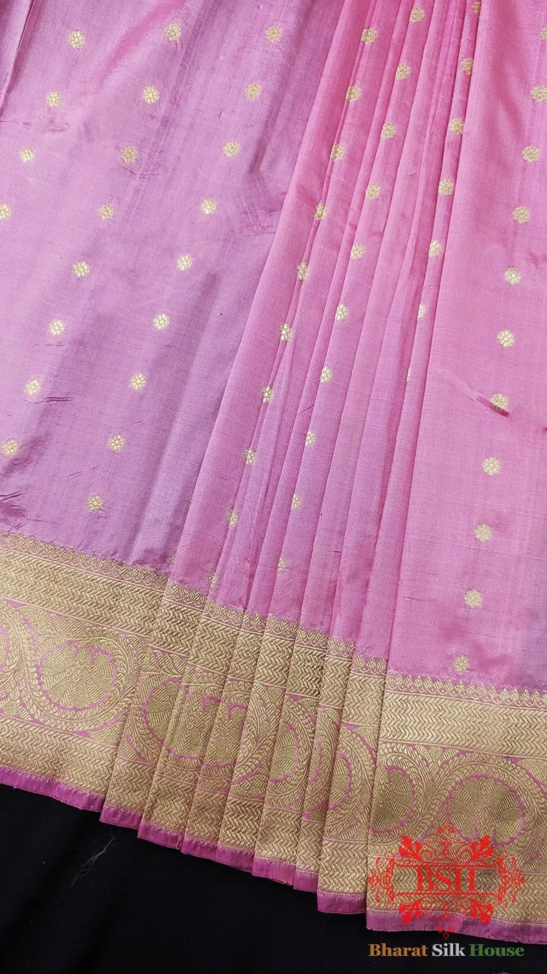 Pure Banarasi Pure Banarasi Handloom Katan Silk Antique Zari Saree In Shades of Peach - Bharat Silk House Pure Kataan Silk