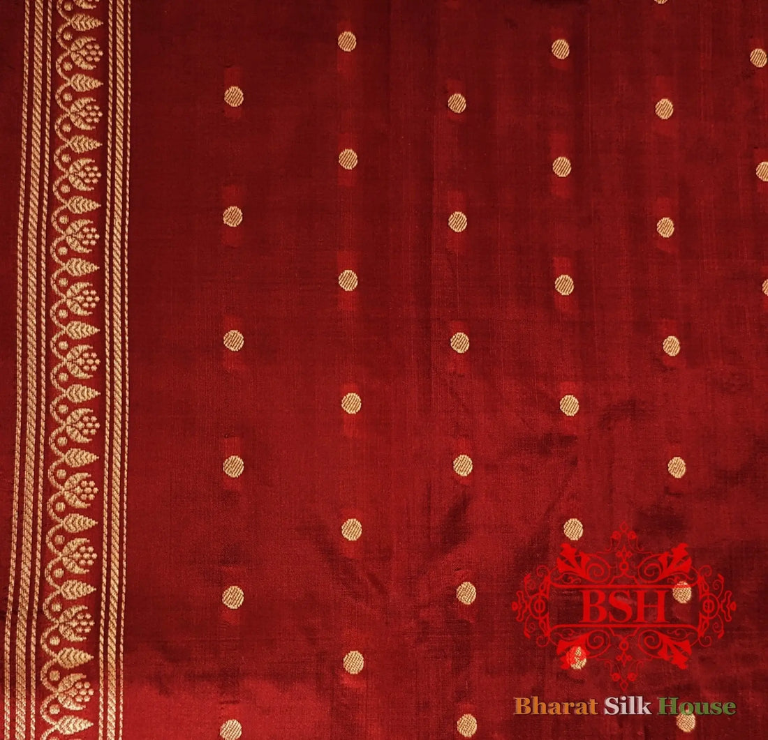 Pure Banrasi Handloom Katan Silk Antique Zari Saree In Shades Of Black - Bharat Silk House Pure Kataan Silk