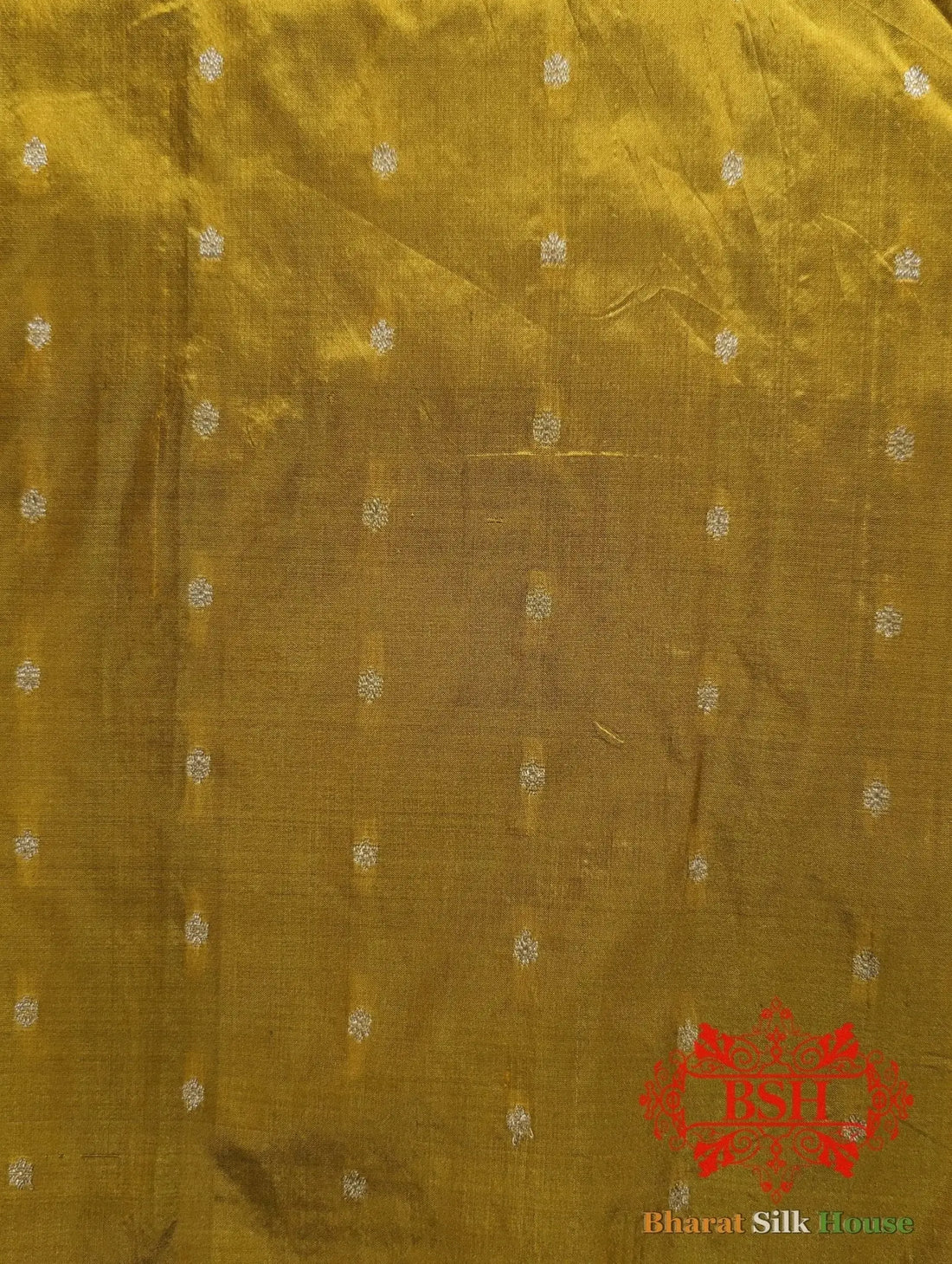 Pure Banrasi Handloom Katan Silk Antique Zari Saree In Shades Of Yellow - Bharat Silk House Pure Kataan Silk