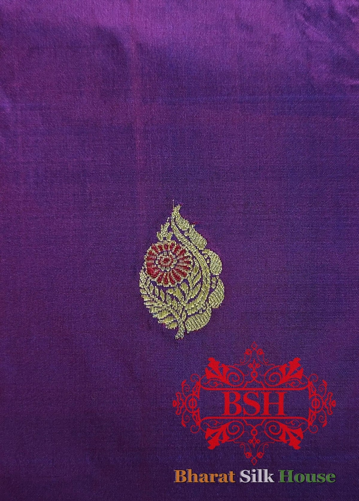 Pure Banrasi Handloom Katan Silk Meenakari Antique Zari Saree In Shades Of Violet - Bharat Silk House Pure Kataan Silk