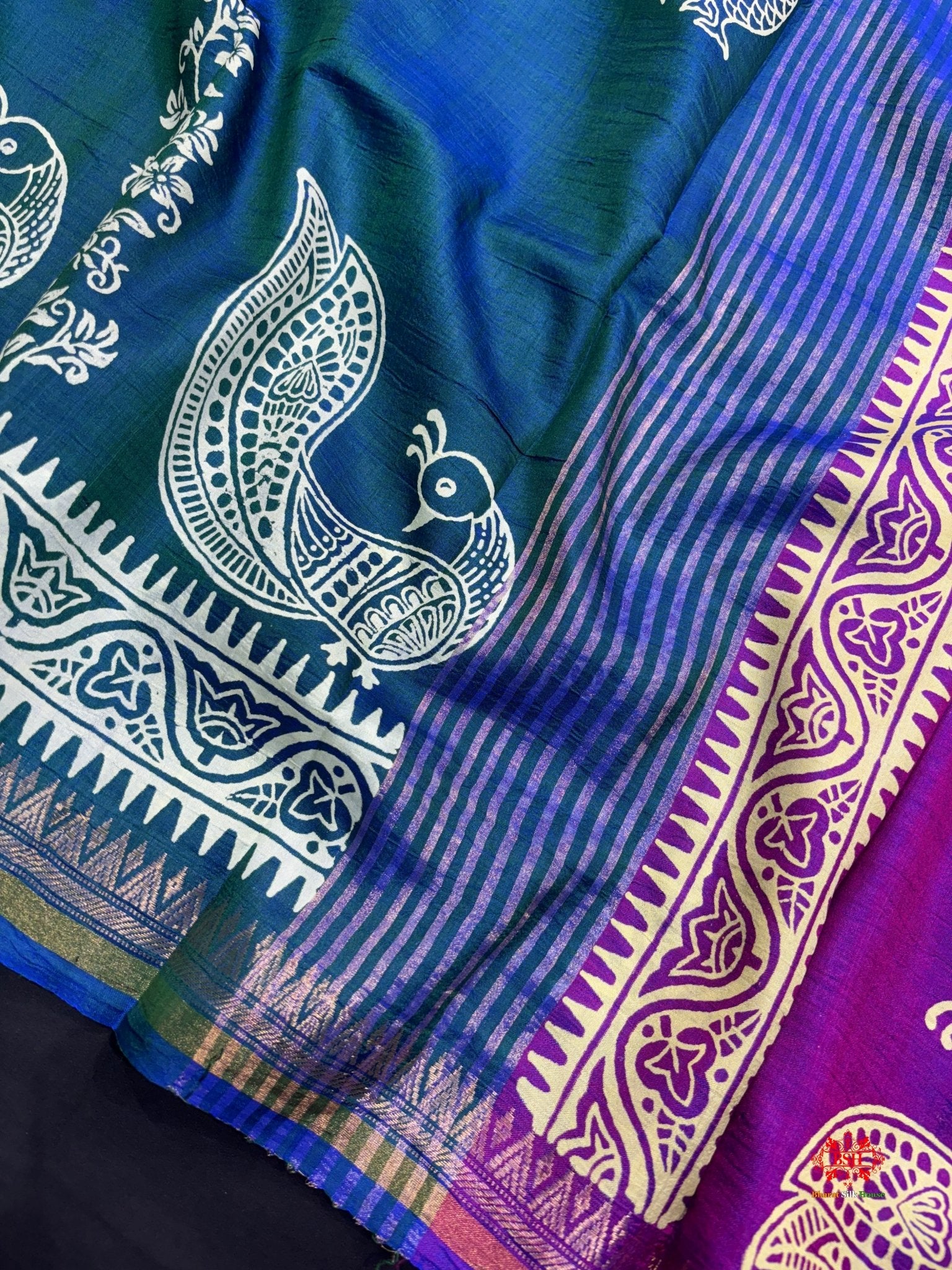 Pure Katan Lightweight Digital Art Summer Wear Saree - Bharat Silk House katan silk