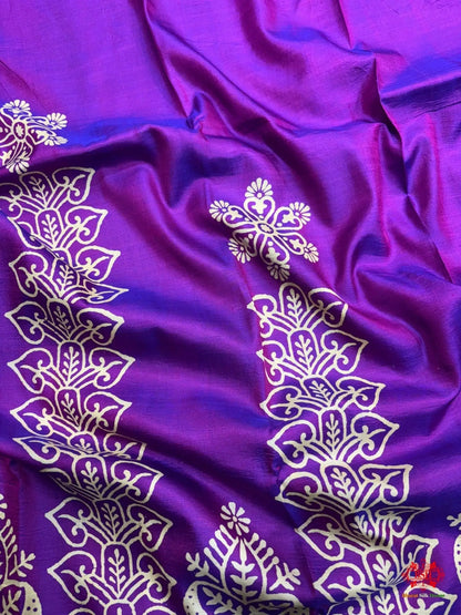 Pure Katan Lightweight Digital Art Summer Wear Saree - Bharat Silk House katan silk