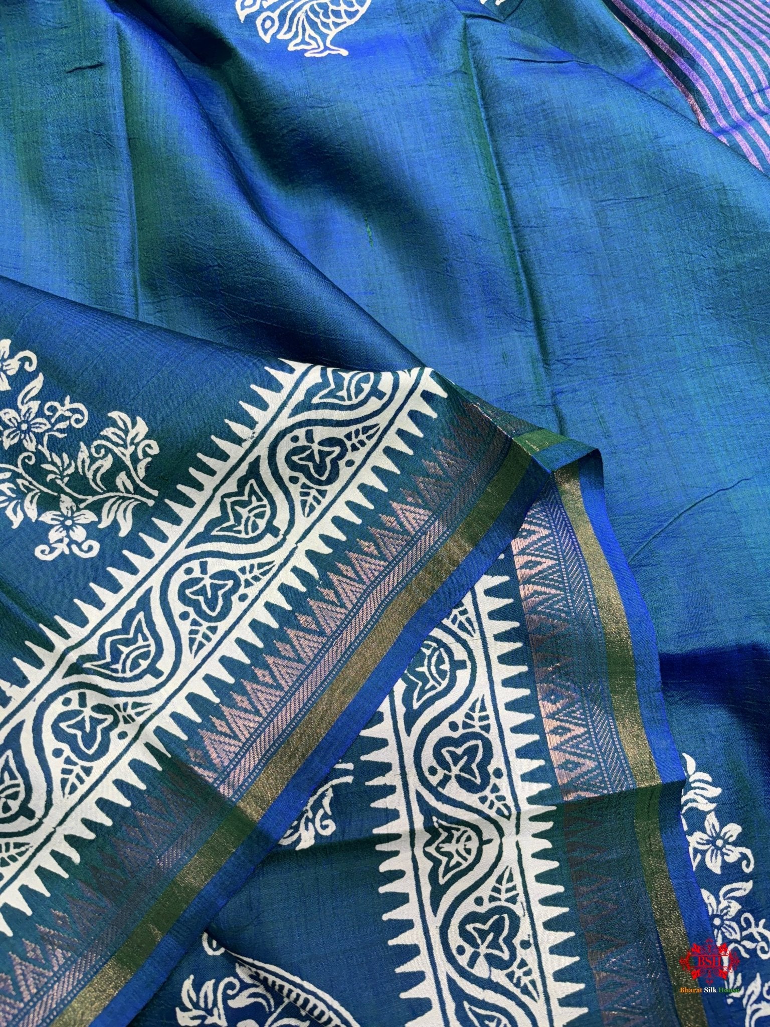 Pure Katan Lightweight Digital Art Summer Wear Saree - Bharat Silk House katan silk