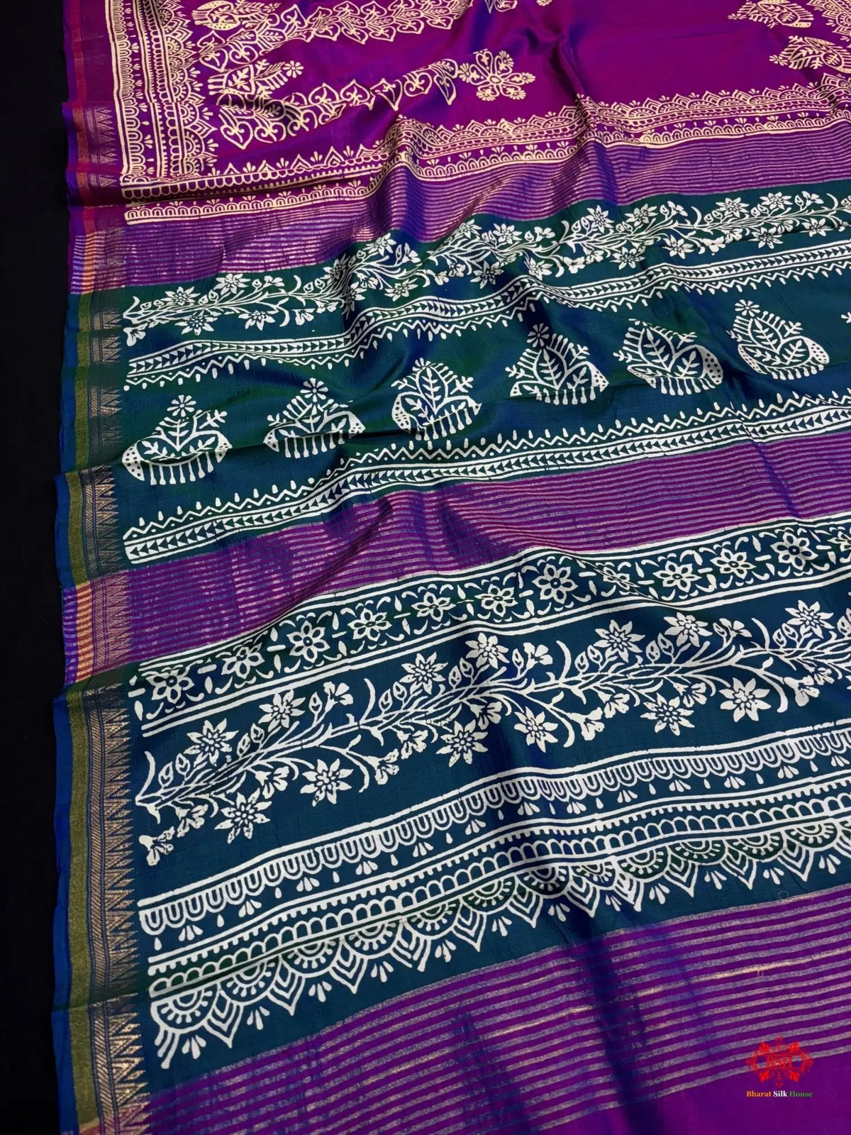 Pure Katan Lightweight Digital Art Summer Wear Saree - Bharat Silk House katan silk