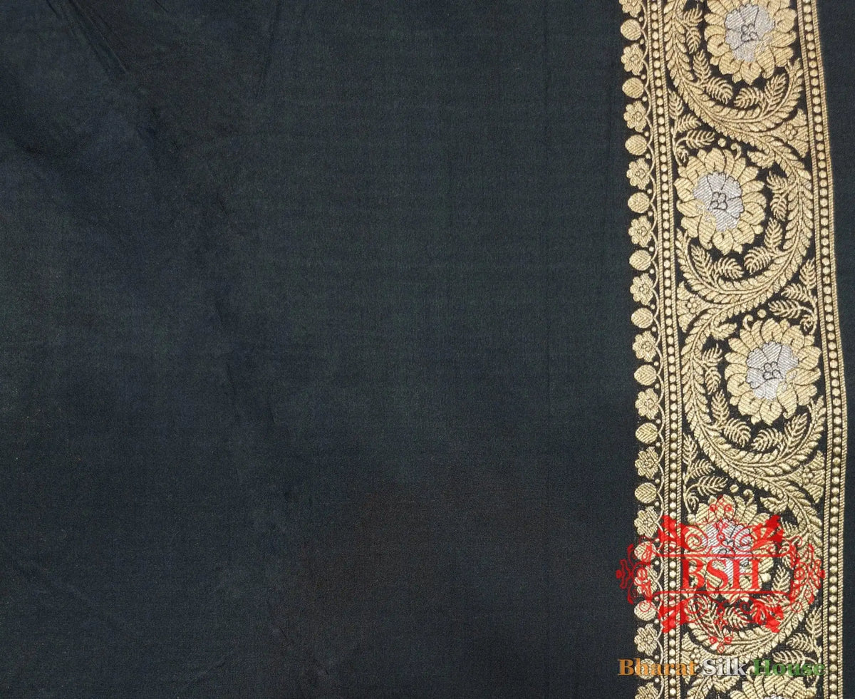 Pure Katan Silk Banarasi Handloom Saree - All over Jaal work with Meenakari - Bharat Silk House Pure Kataan Silk