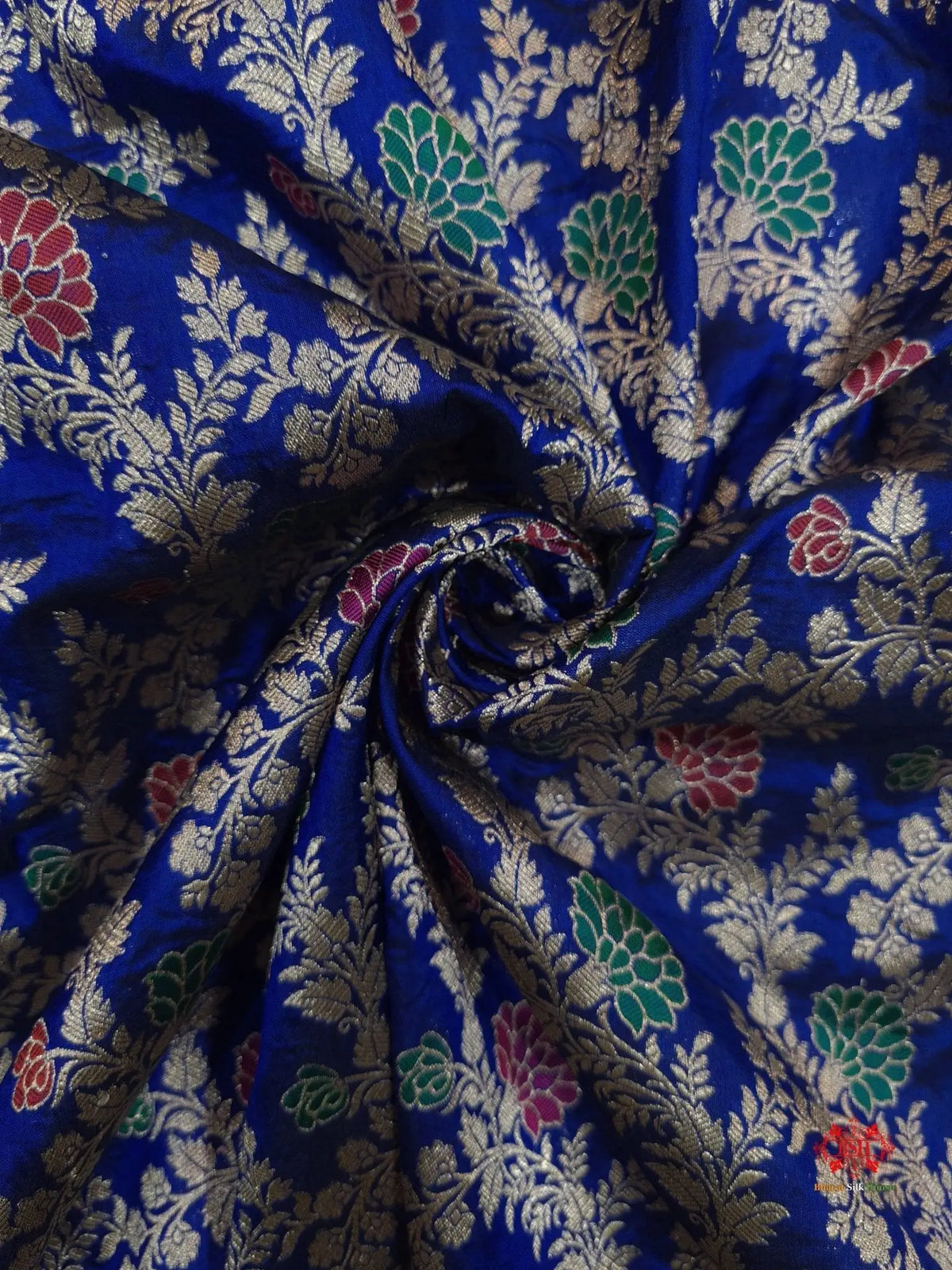 Pure Katan Silk Banarasi Handloom Saree - All over Jaal work with Meenakari - Bharat Silk House Pure Kataan Silk