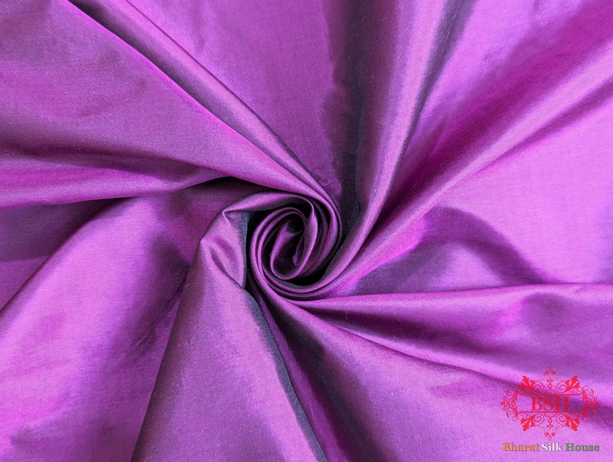 Pure Katan Silk Banarasi Handloom Saree In Shades Of Deep Pink - Bharat Silk House Pure Kataan Silk