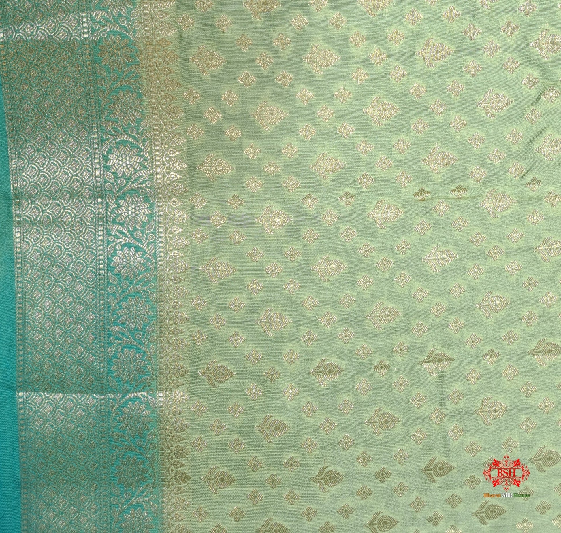 Pure Rangkaat Multi Color Zigzag Chiniya Silk Saree - Bharat Silk House