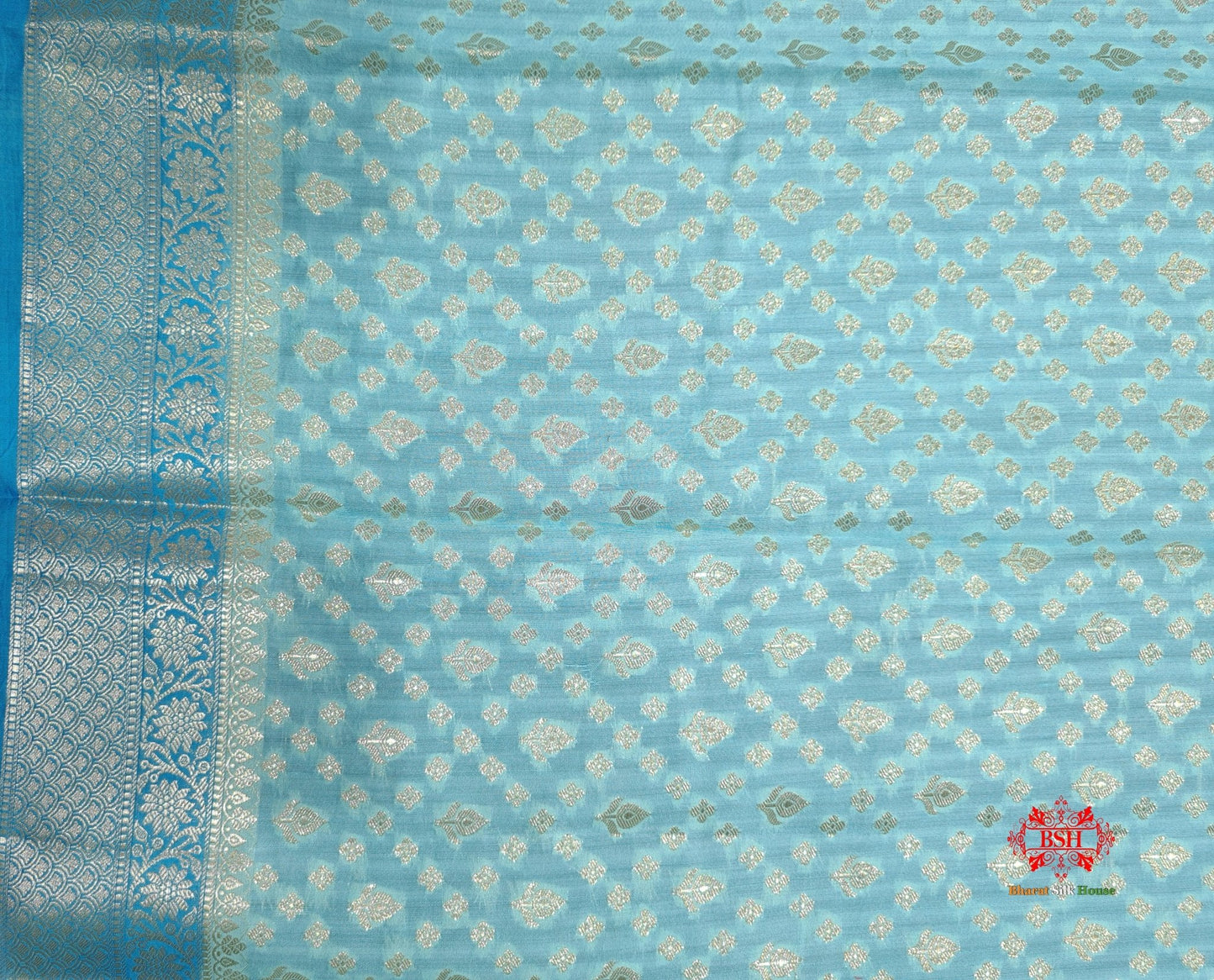 Pure Rangkaat Multi Color Zigzag Chiniya Silk Saree - Bharat Silk House