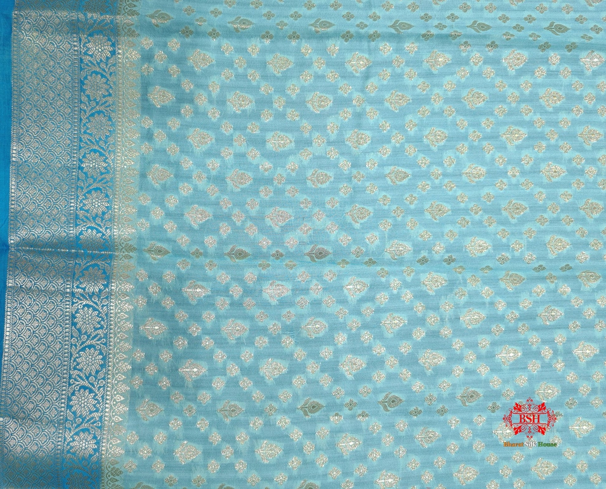 Pure Rangkaat Multi Color Zigzag Chiniya Silk Saree - Bharat Silk House