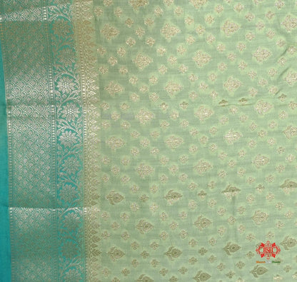 Pure Rangkaat Multi Color Zigzag Chiniya Silk Saree - Bharat Silk House Chiniya Saree