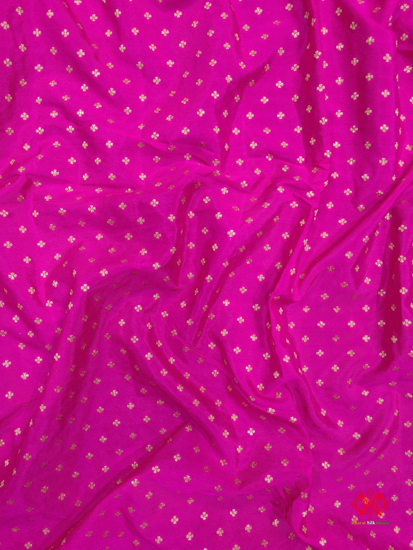 Pure Silk Crape Khaddi Georgette Saree With Antique Zari In Shades Of Pink - Bharat Silk House