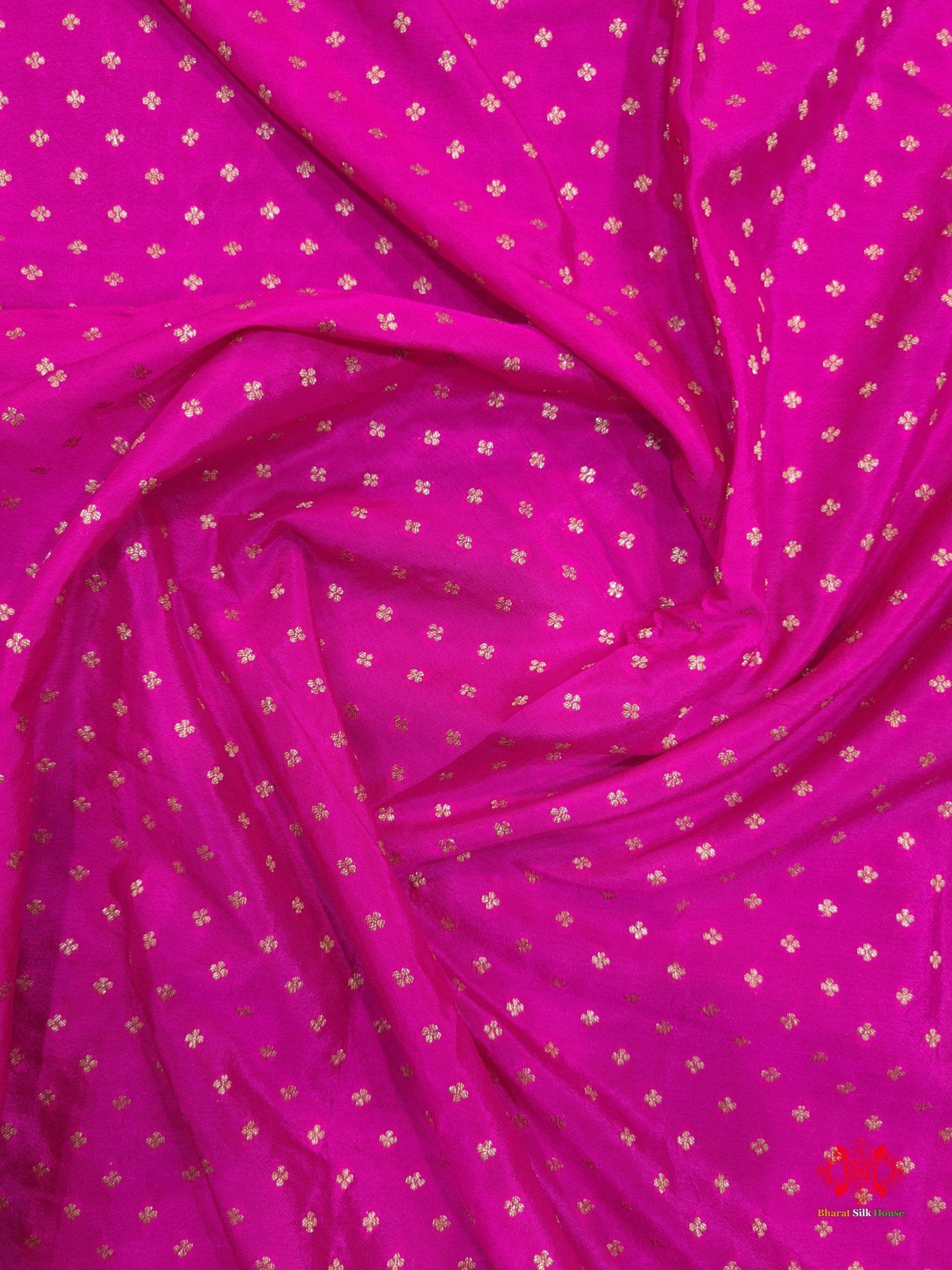 Pure Silk Crape Khaddi Georgette Saree With Antique Zari In Shades Of Pink - Bharat Silk House