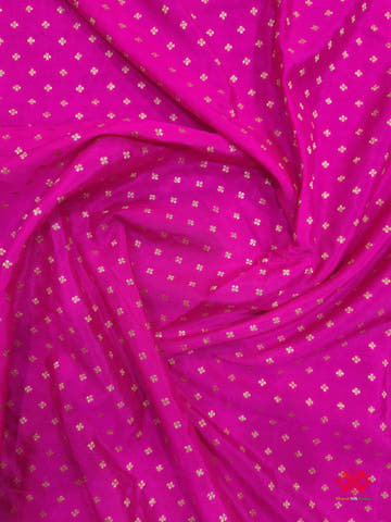 Pure Silk Crape Khaddi Georgette Saree With Antique Zari In Shades Of Pink - Bharat Silk House Crepe Khaddi