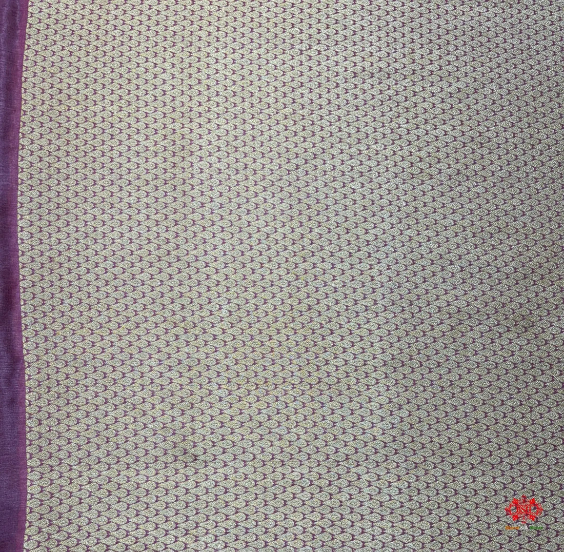 Pure Tussar Silk All Over Booti Saree With Pink Border - Bharat Silk House Tussar