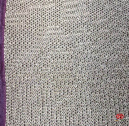 Pure Tussar Silk All Over Booti Saree With Pink Border - Bharat Silk House Tussar