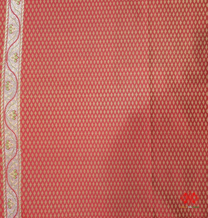 Red Dohri Resham Zari Booti Tanchoi Silk Saree - Bharat Silk House Tanchoi katan