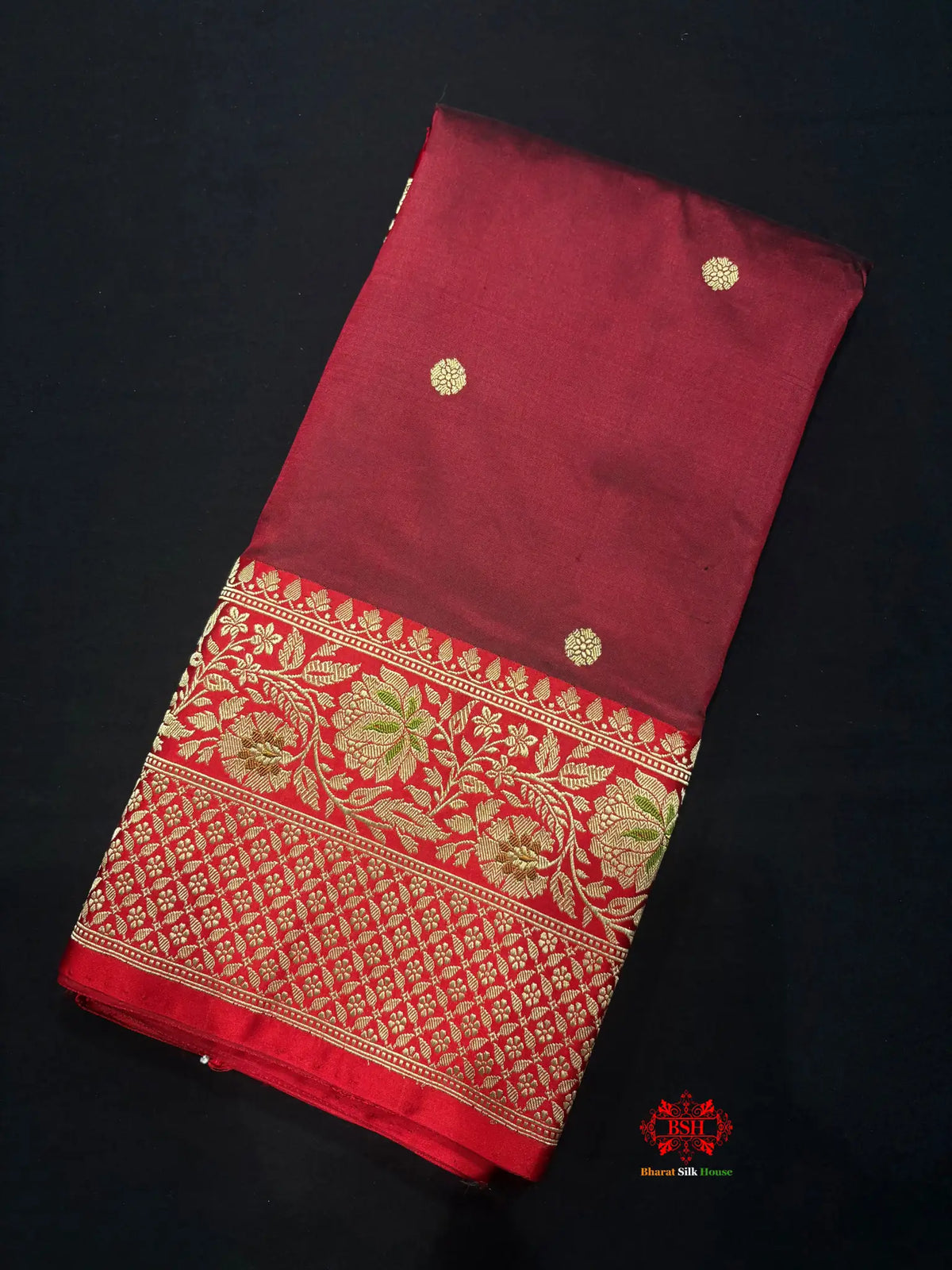 Pure Banarasi  Handloom Katan Silk Antique Zari Saree In Shades Of Brown - Pure Kataan Silk -