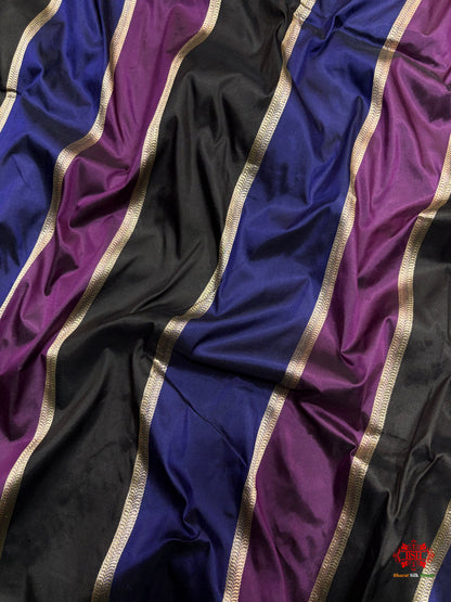 Pure Banarasi  Handloom Katan Silk Antique Zari Saree In Shades Of Multi Color - Pure Kataan Silk - 