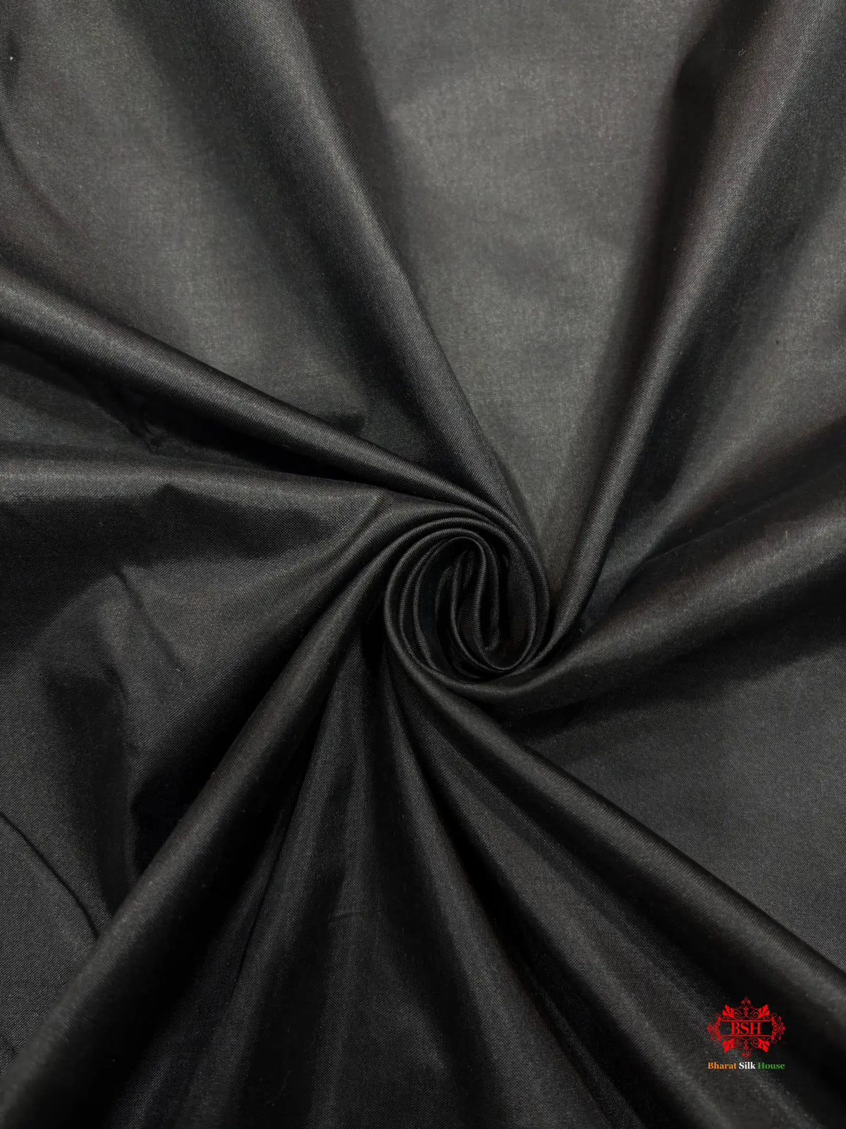 Pure Banarasi  Handloom Katan Silk Reshami Zari Saree In Shades Of Black With Red Border - Pure Kataan Silk -