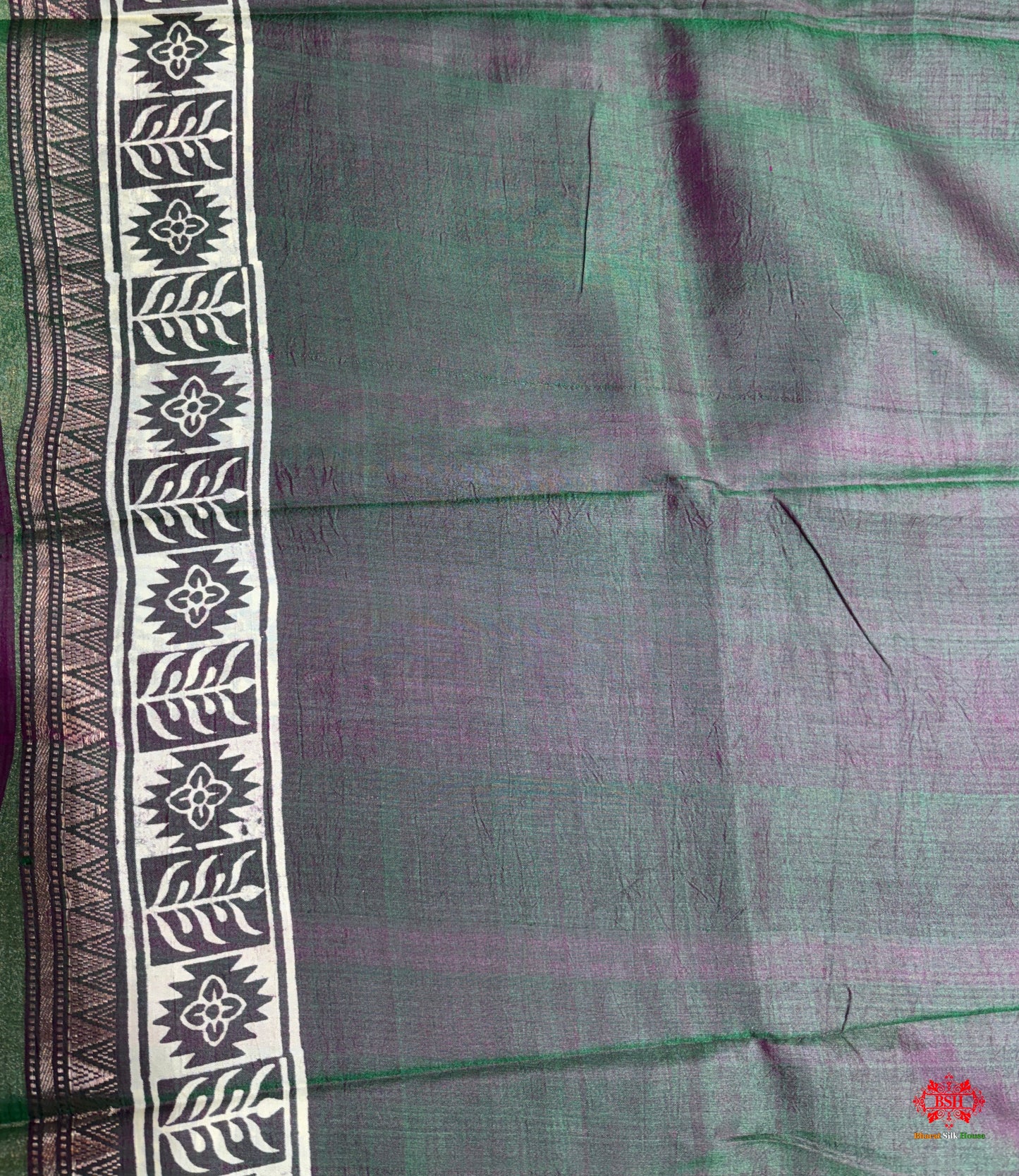 Pink With Green Pallu Pure Katan Lightweight Digital Art Summer Wear Saree