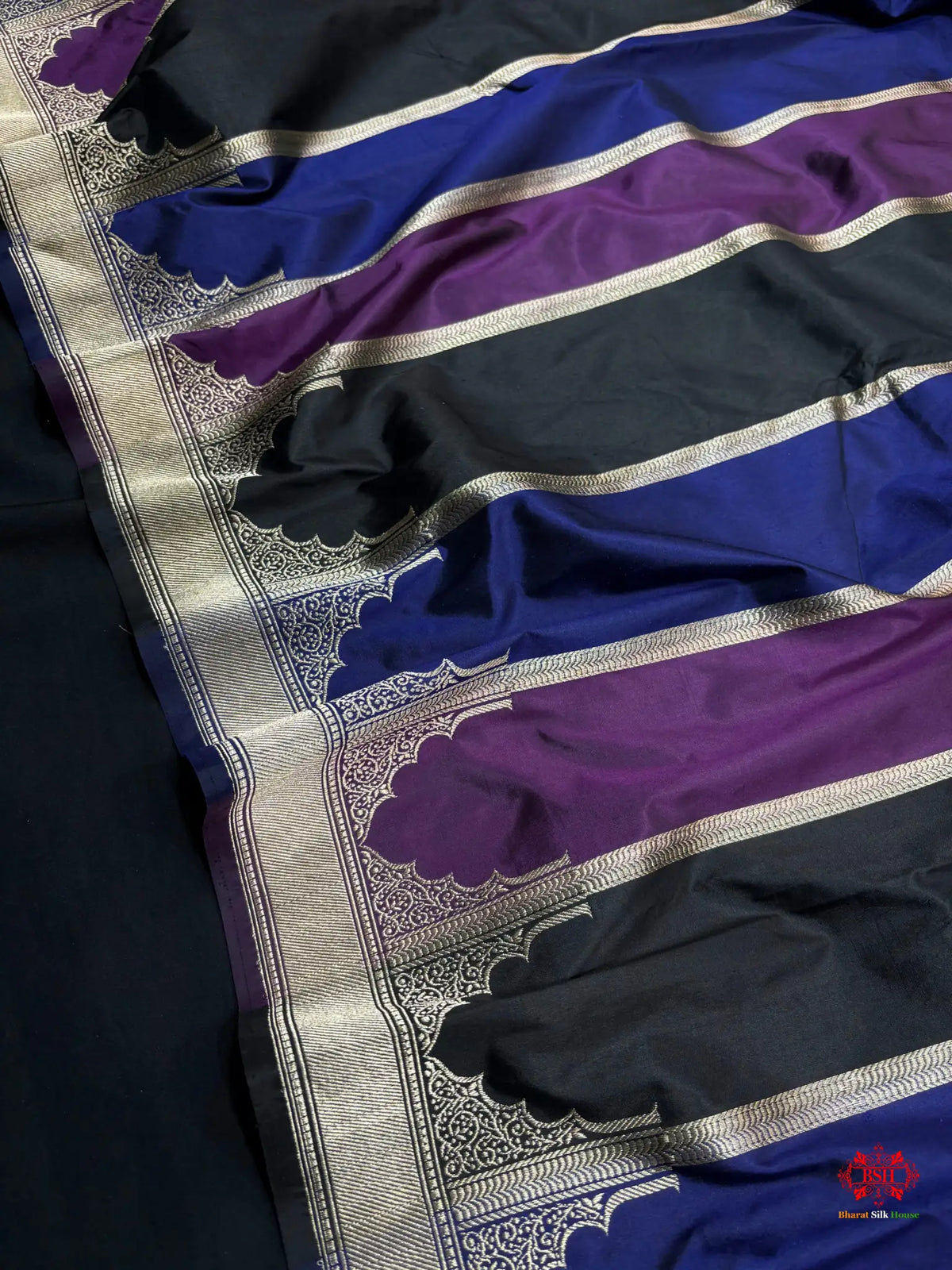 Pure Banarasi  Handloom Katan Silk Antique Zari Saree In Shades Of Multi Color - Pure Kataan Silk -