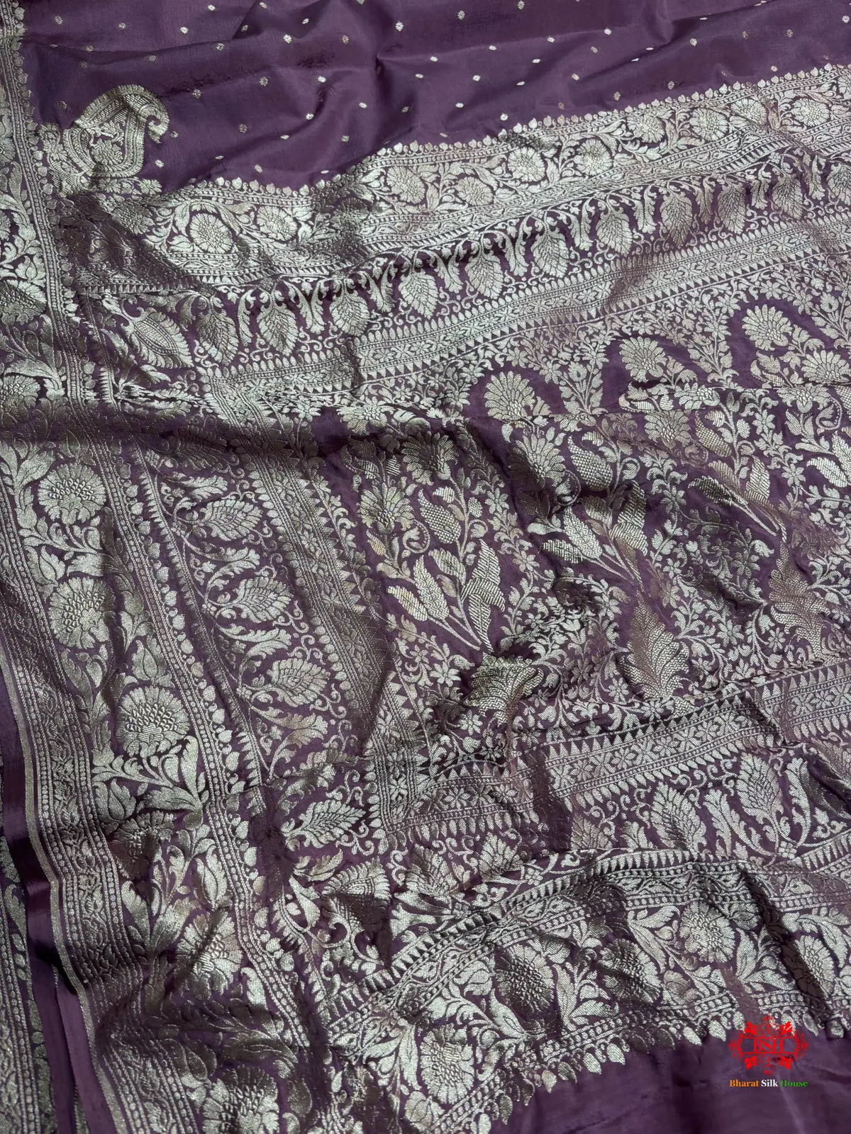 Pure Silk Crape Khaddi Georgette Saree With Antique Zari In Shades Of Blush Pink - Chiffon Sarees -