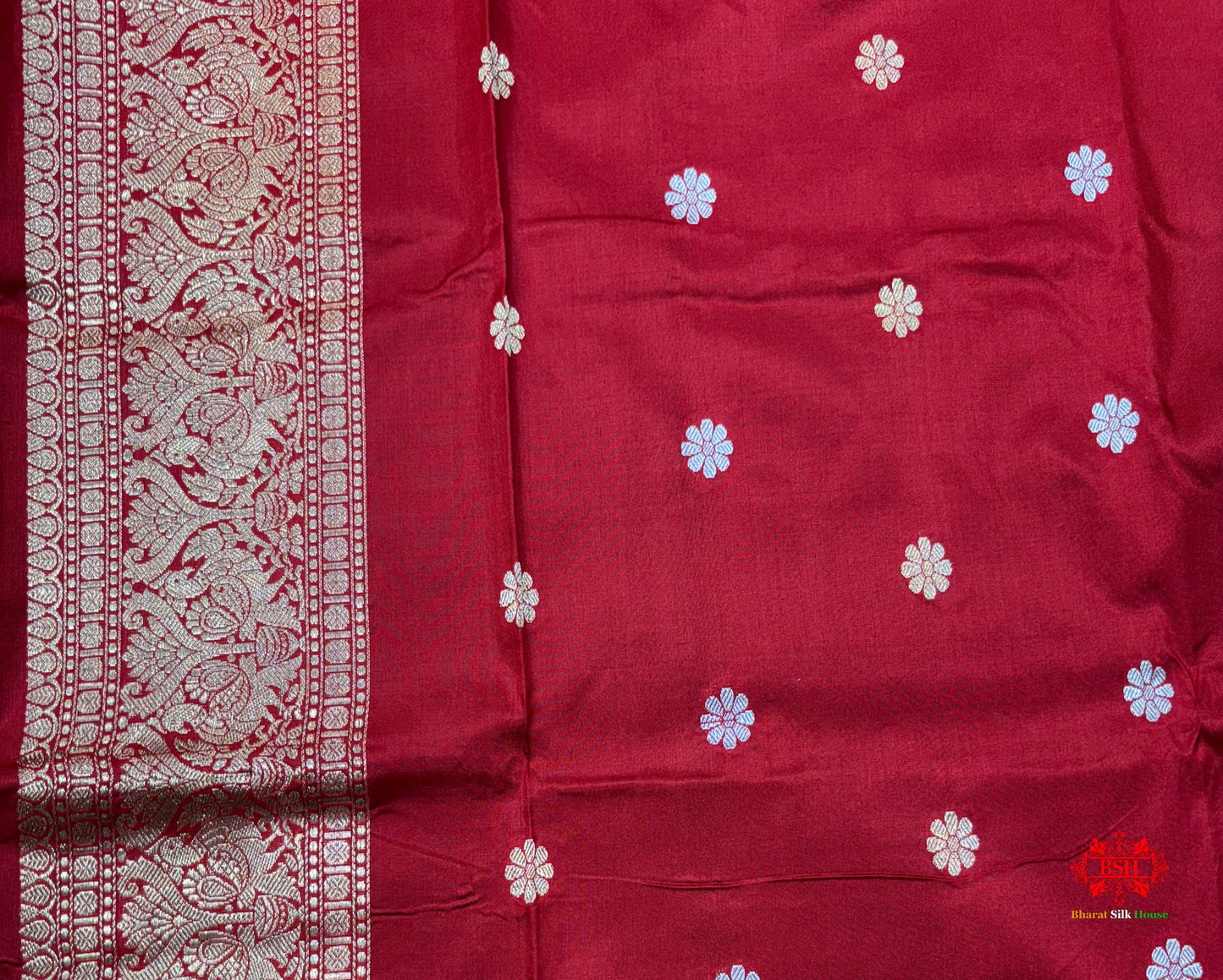 Pure Banarasi  Handloom Katan Silk  Antique Dual Zari Saree In Shades Of Wine - Pure Kataan Silk - 