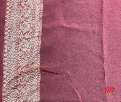 Shade Of Peach Pure Chiffon Metallic Zari Pure Banarasi Silk Saree - Chiffon Sarees -
